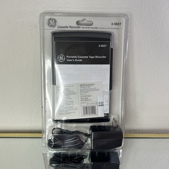 NEW SEALED GE Cassette Recorder‎ AC/DC Converter 3-5027 Microphone Speaker - Picture 2 of 2